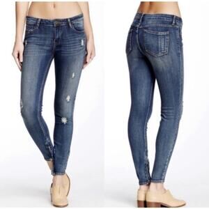 Pistola Anais Zip Cuff Skinny Distressed Jeans‎ Denim Womens Size 30